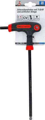 T-HANDLE L-TYPE WRENCH | INTERNAL HEXAGON / INTERNAL HEXAGON WITH BALL HEAD | 8 MM (7882-8)
