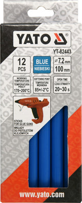 12 PCS SET GLUE STICKS 7,2X100MM BLUE (YT-82443)
