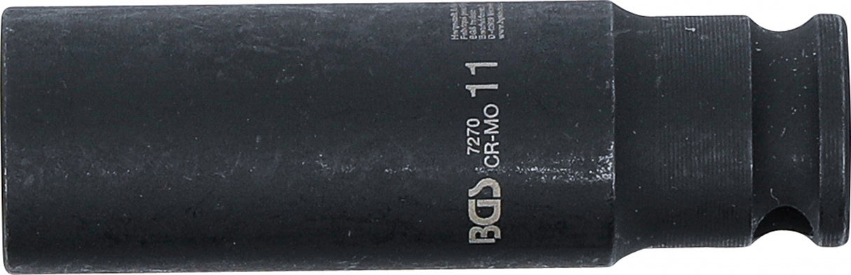IMPACT SOCKET HEXAGON, DEEP | 6,3 MM (1/4") DRIVE | 11 MM (7270)