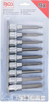 BIT SOCKET SET | 12.5 MM (1/2") DRIVE | T-STAR TAMPERPROOF (FOR TORX) | 9 PCS. (5178)