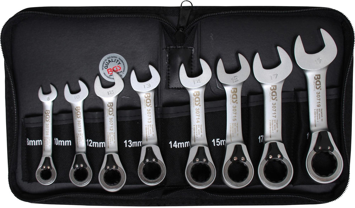 RATCHET COMBINATION WRENCH SET | REVERSIBLE | 8 - 19 MM | 8 PCS. (30720)