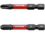 IMPACT SCREWDRIVER BITS 1/4 50MM PH3 2PC (YT-78042)