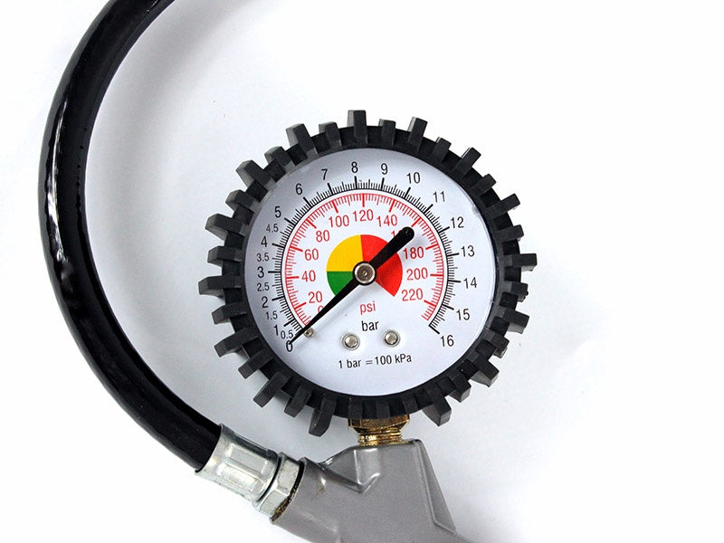 TIRE INFLATOR GUN WITH PRESSURE GAUGE | 0-16 BAR (TG-60)