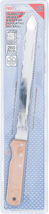 INSULTATION KNIFE | 420 MM | WOODEN HANDLE (81730)