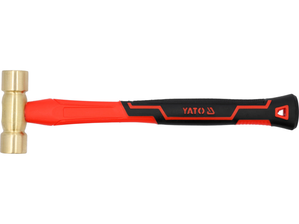 BRASS HAMMER WITH FIBERGLASS HANDLE 500G (YT-45292)
