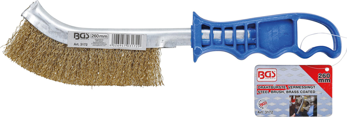 STEEL WIRE BRUSH | BRASS COATED | 260 MM (3172)