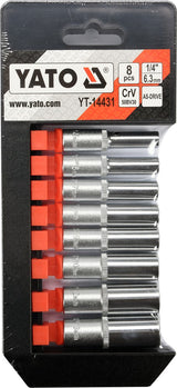 SOCKET SET 1/4" 8PCS (YT-14431)