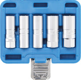 SPARK PLUG SOCKET SET HEXAGON | 12.5 MM (1/2") DRIVE | 14 - 21 MM | 5 PCS. (6641)