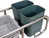 SERVICE TROLLEY 3 SHELVES W/5 CONTAINERS (YG-09101)
