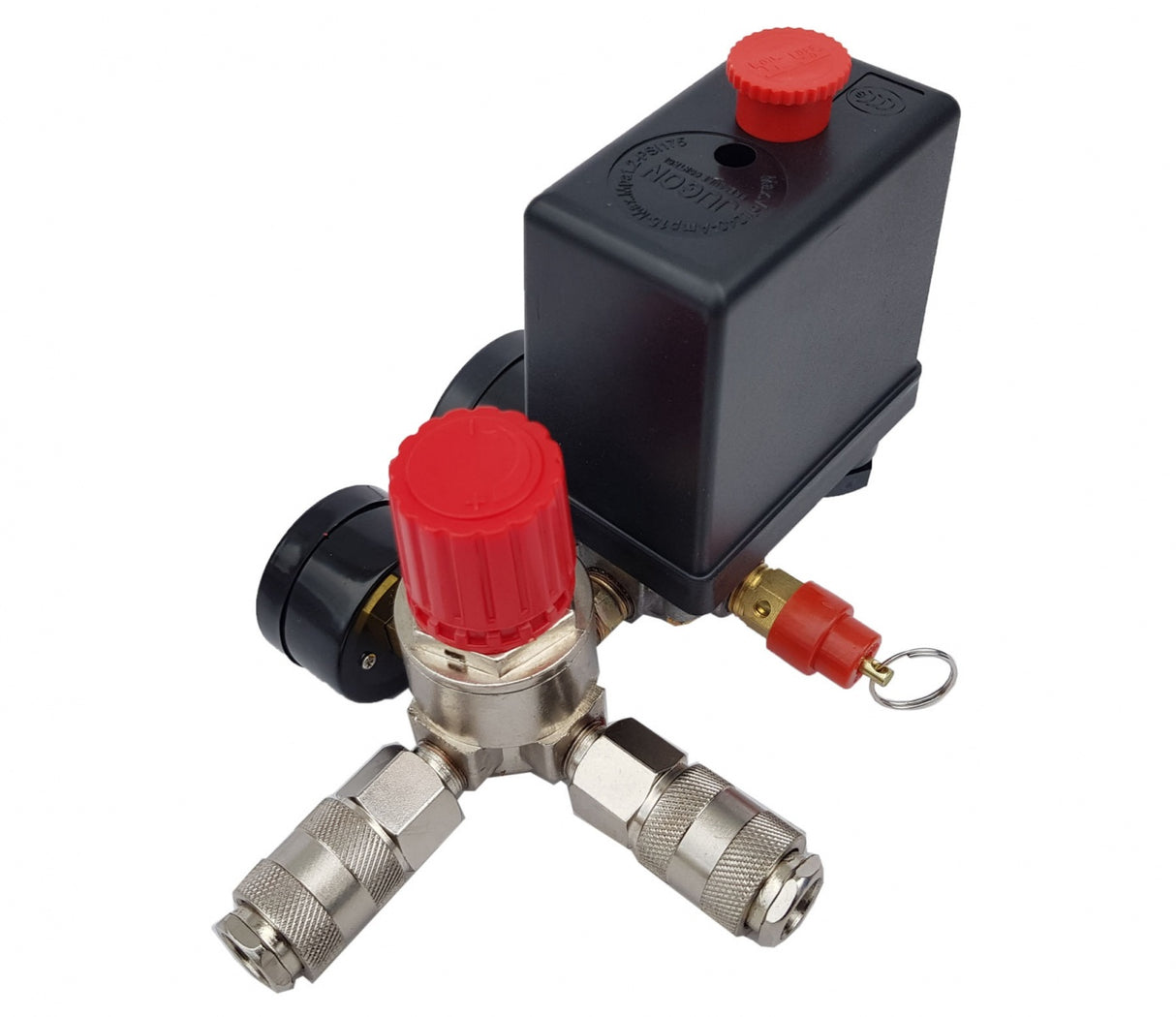 COMPRESSOR REGULATOR WITH PRESSURE SWITCH AND PRESSURE GAUGES | 230V (SK10677)