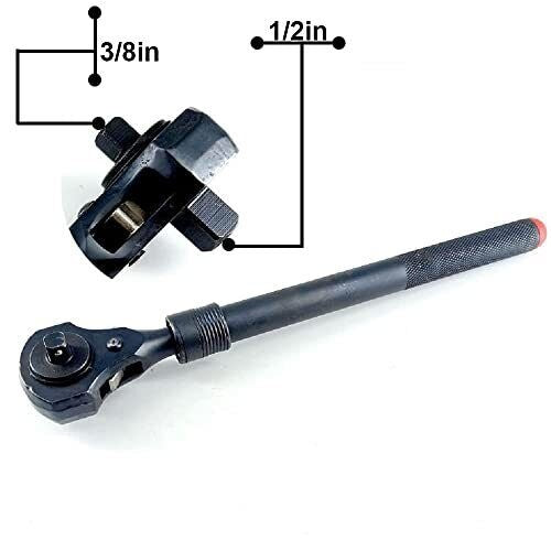 DOUBLE-SIDED RATCHET FOR SOCKETS | HIGH PERFORMANCE | TELESCOPIC | 12.5 MM (1/2") / 10 MM (3/8") (RW2F)
