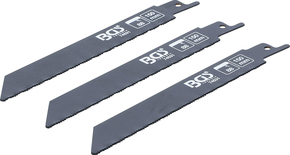 RECIPROCATING SAW BLADE SET | FOR METAL | FOR BGS 7367 | 3 PCS. (74531)