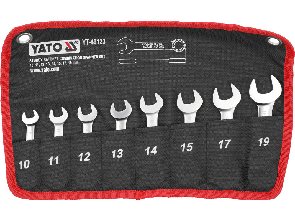 8PCS RATCHET WRENCH WITH SHORT HAND SET (YT-49123)