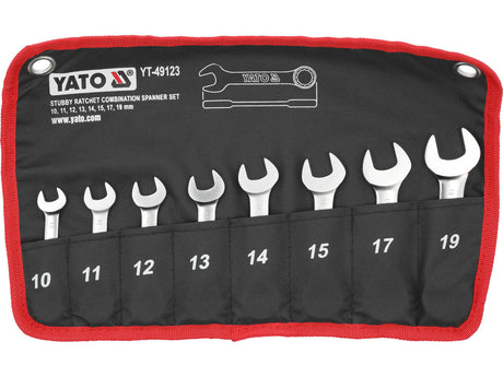8PCS RATCHET WRENCH WITH SHORT HAND SET (YT-49123)