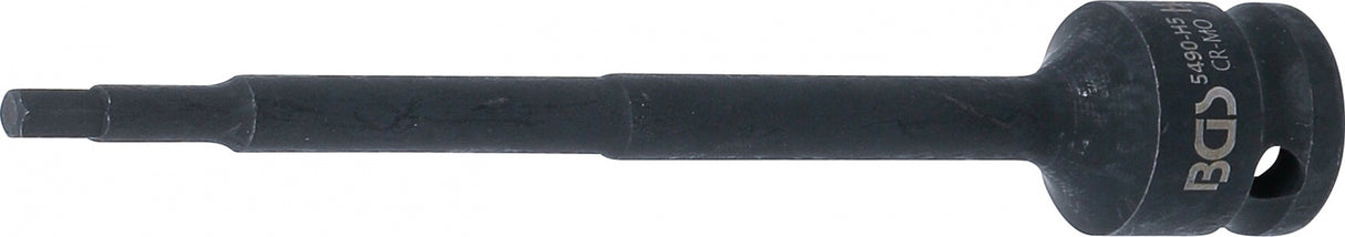 IMPACT BIT SOCKET | LENGTH 150 MM | 12.5 MM (1/2") DRIVE | INTERNAL HEXAGON 5 MM (5490-H5)