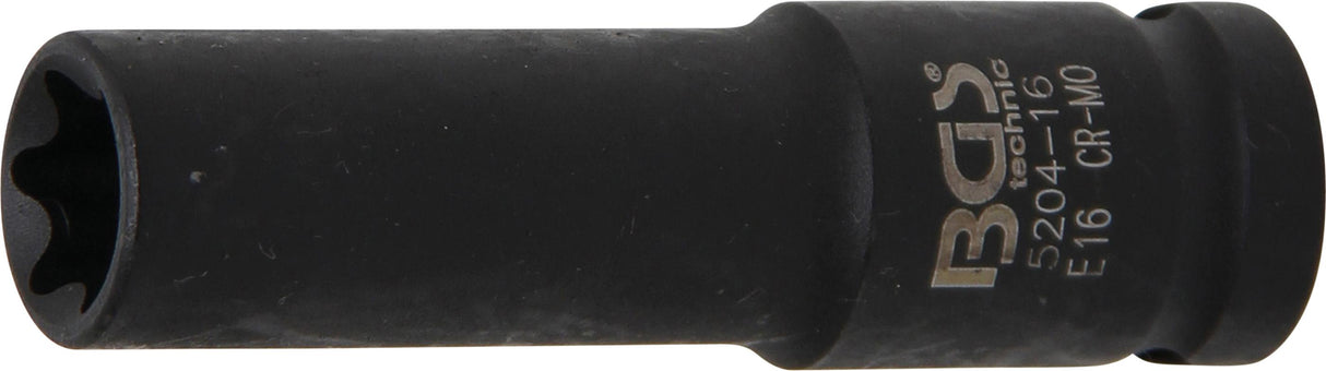 IMPACT SOCKET E-TYPE, DEEP | 12.5 MM (1/2") DRIVE | E16 (5204-16)