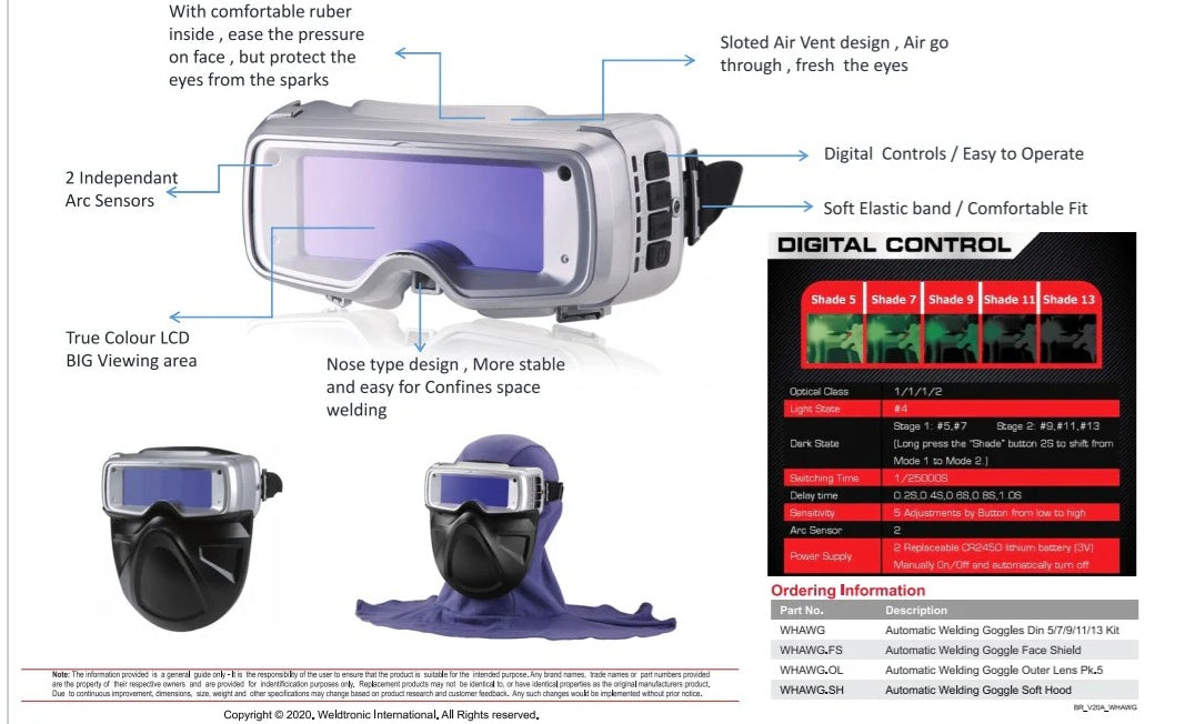 WELDING GLASSES SET | DIGITAL (CB3000)
