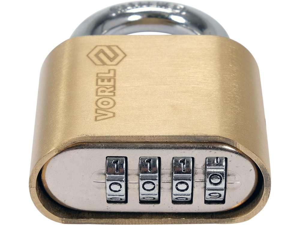 PADLOCK WITH 4-RING COMBINATION LOCK. (77612)