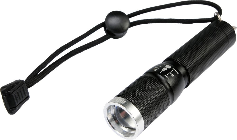 METAL TORCH W. LED DIODE, BLACK (YT-08571)