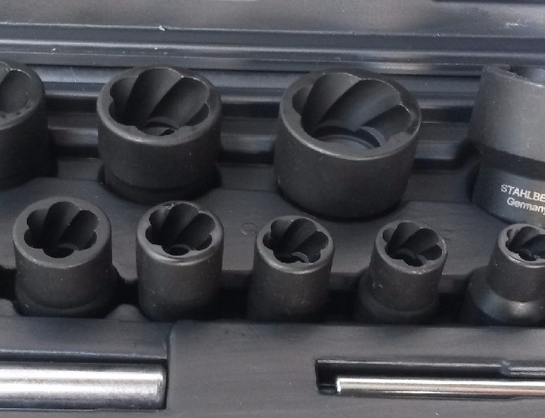 SOCKET SET FOR DAMAGED BOLTS 1/4"+1/2", 13 PCS. "STAHLBERG" (EH2408)