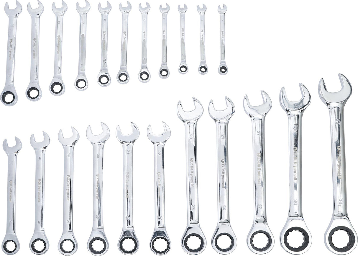 RATCHET COMBINATION WRENCH SET | 6 - 32 MM | 22 PCS. (30009)