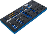 TOOL TRAY 1/3: GLOW PLUG REMOVAL AND THREAD REPAIR SET | M8, M10 | 17 PCS. (8297)