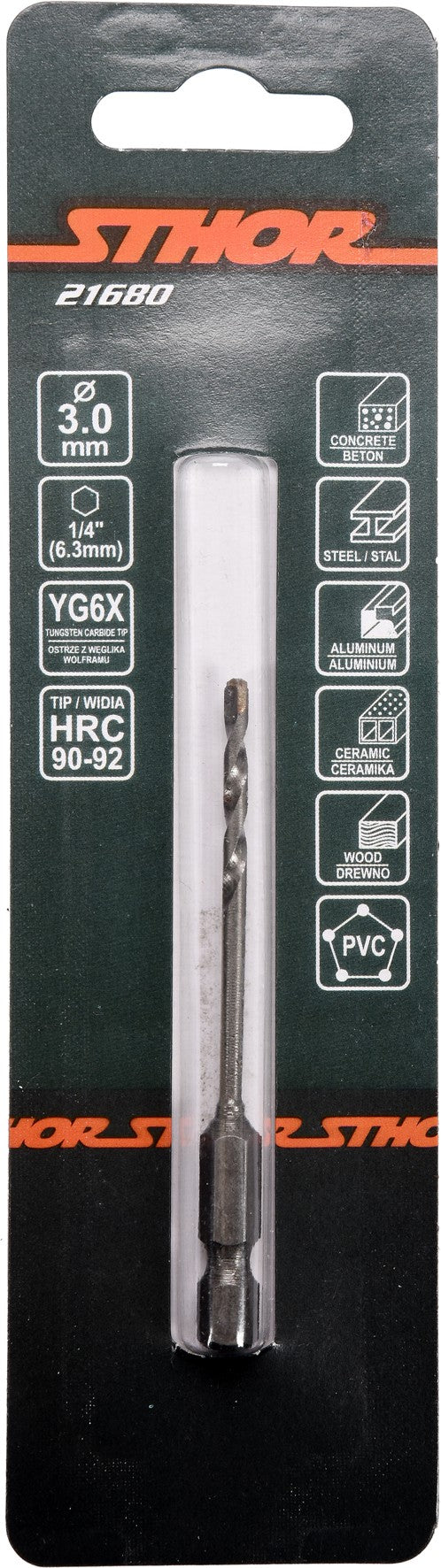 UNIVERSAL DRILL WITH HEX SHANK 3,0MM (21680)