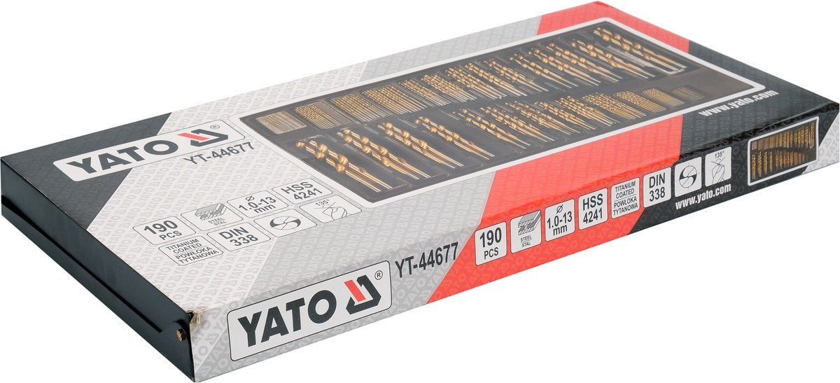 TWIST DRILL BIT SET 190PCS 1-13MM (YT-44677)