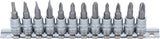 BIT SOCKET SET | 6.3 MM (1/4") DRIVE | SLOT SL, CROSS SLOT PH, CROSS SLOT PZ | 12 PCS. (2163)