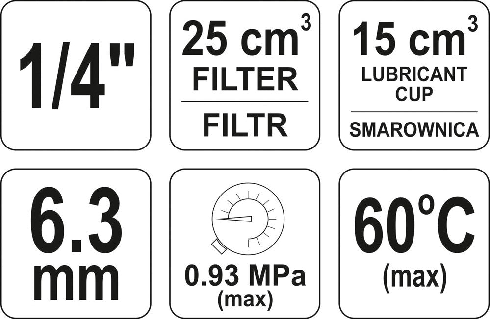 AIR REGULATOR W/LUBRICATIOR,GAUGE&FILTER (YT-2384)