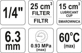 AIR REGULATOR W/LUBRICATIOR,GAUGE&FILTER (YT-2384)
