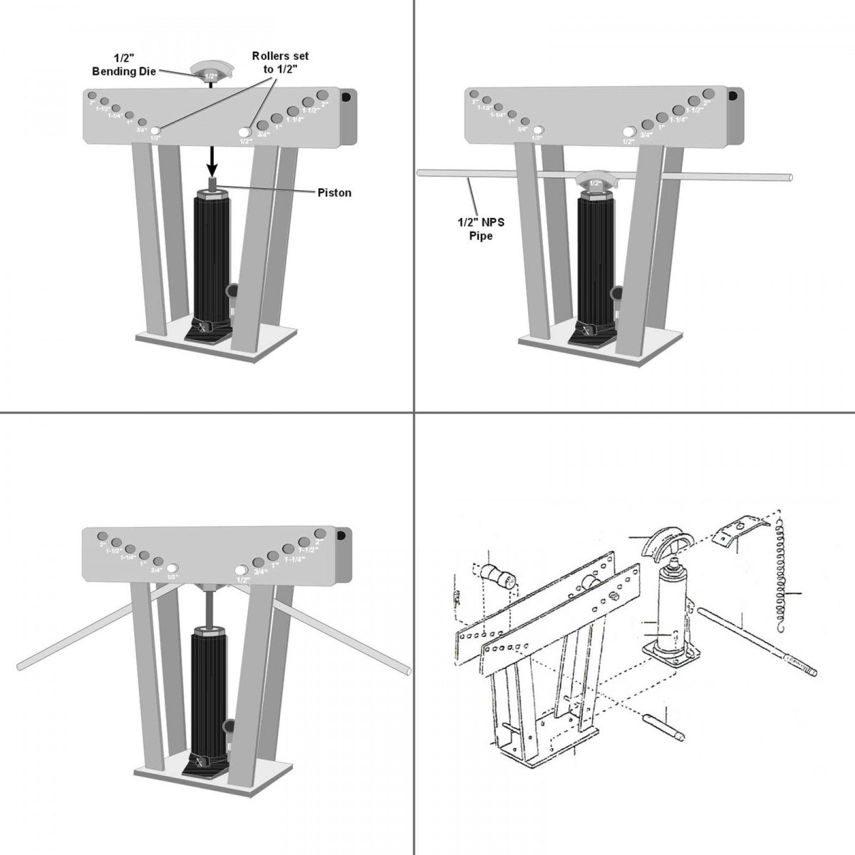 HYDRAULIC PIPE BENDING DEVICE | 12 T (GT1212)