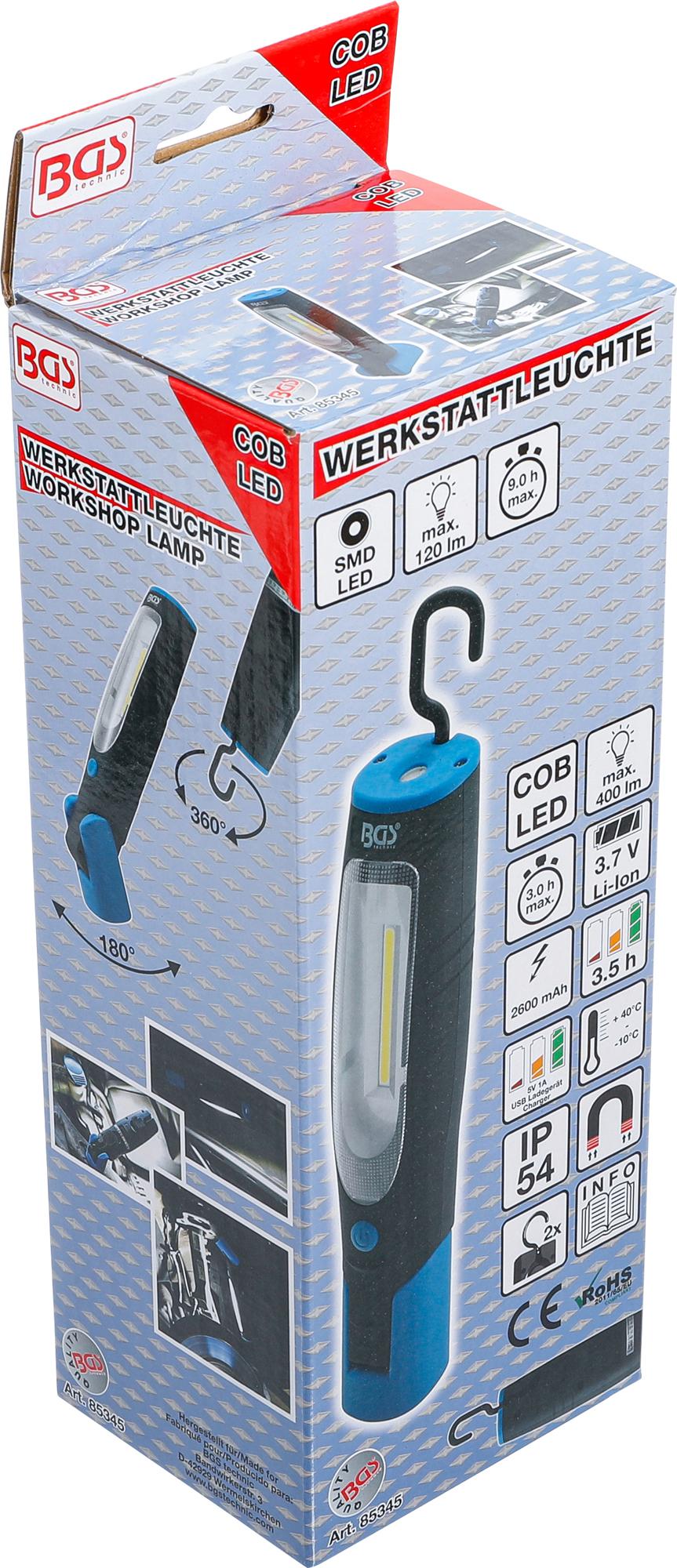 COB LED WORKSHOP LAMP WITH MAGNET AND HOOK (85345)