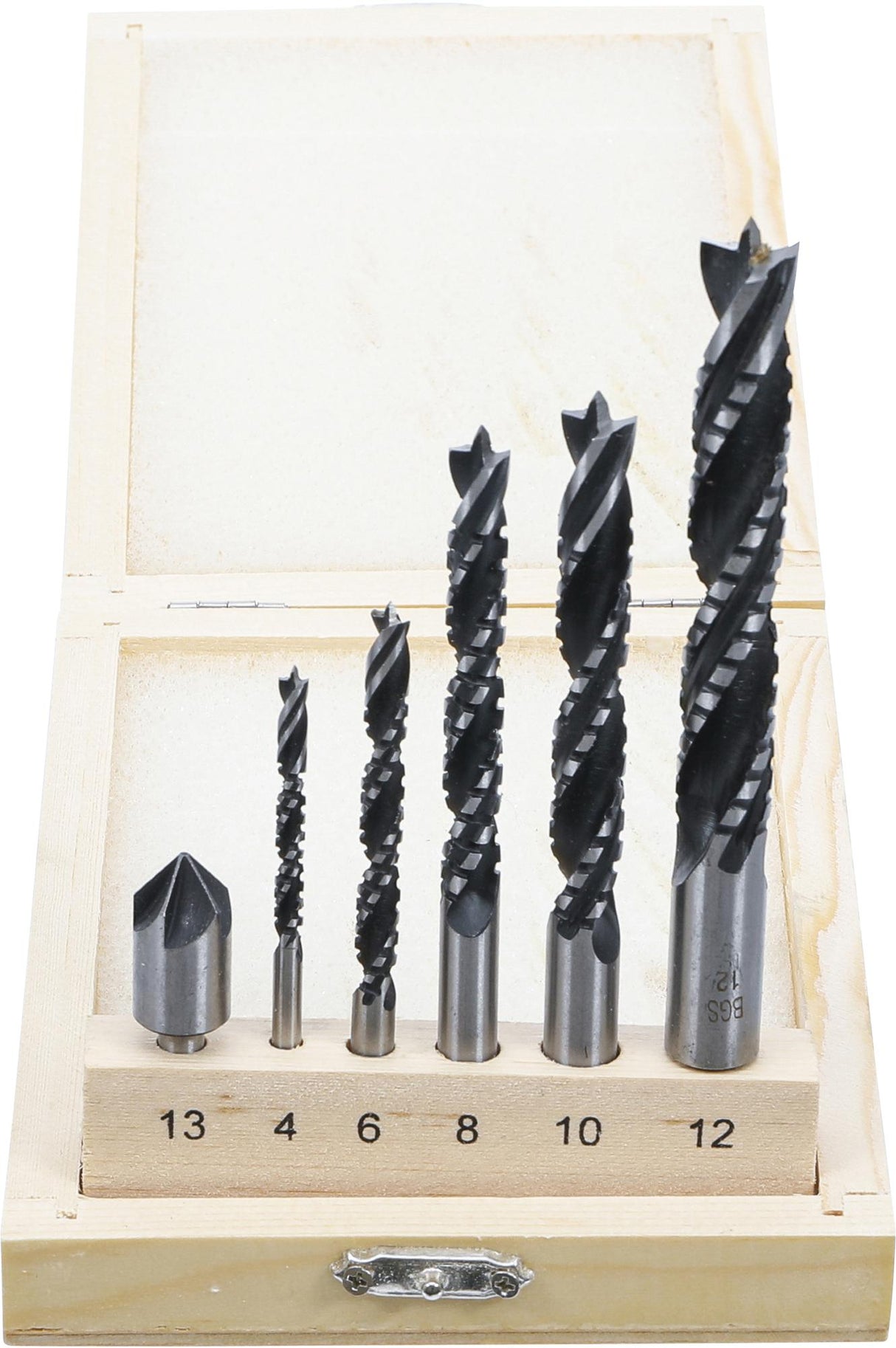 WOOD CROWN AND MILLING DRILL SET | 4 - 12 MM | 6 PCS. (50401)