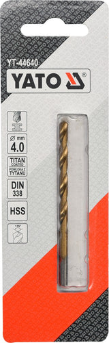 TWIST DRILL BIT HSS-TIN 4 MM (YT-44640)
