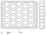 RUBBER PAD | FOR AUTO LIFTS | 160 X 120 X 20 MM (7036)
