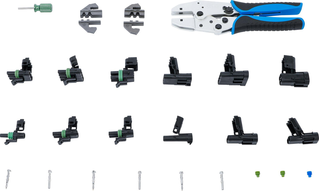 CRIMPING PLIERS SET WITH WATERPROOF CONNECTOR PARTS | 220 PCS. (9097)