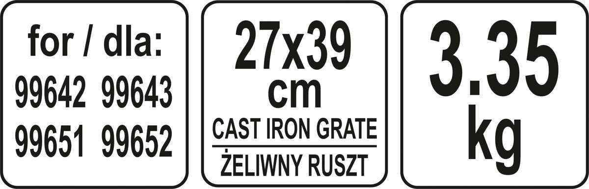 CAST IRON PLATE FOR GAS GRILL LUND (99659)