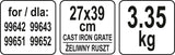 CAST IRON PLATE FOR GAS GRILL LUND (99659)