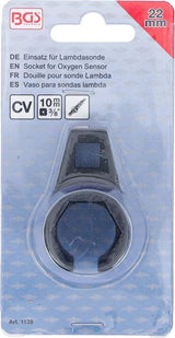 SOCKET FOR OXYGEN SENSOR | 10 MM (3/8") DRIVE | 22 MM (1139)