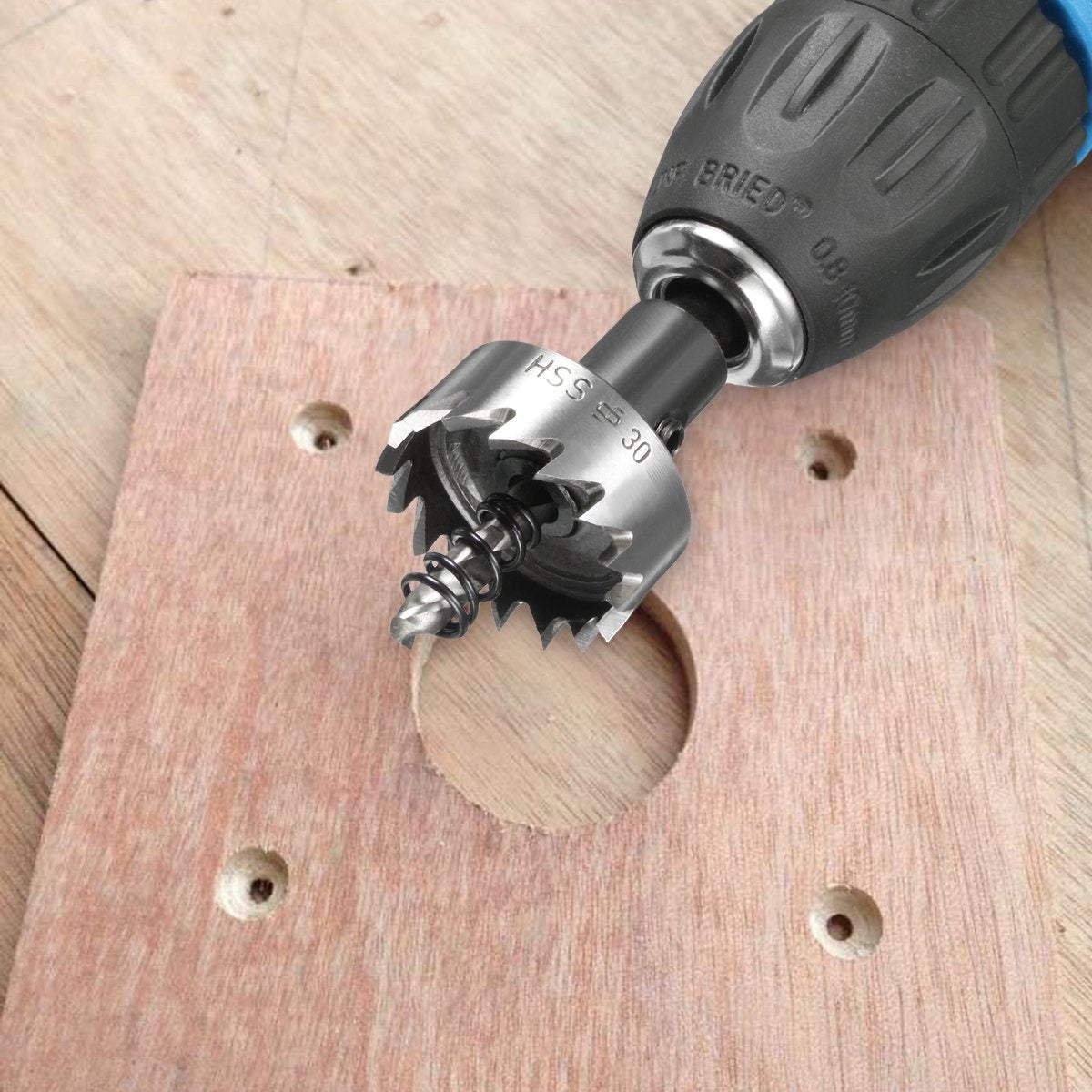 DRILL BIT AND COUNTERSINK SET FOR HOLES | HSS | 16-30 MM | 5 PCS. (HS5A)
