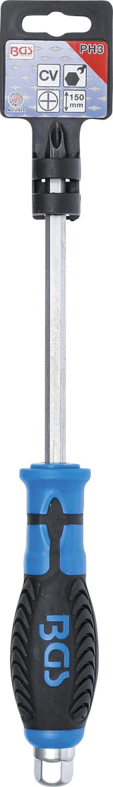 SCREWDRIVER, BLADE WITH HEXAGON PROFILE | CROSS SLOT PH3 | BLADE LENGTH 150 MM (7914)
