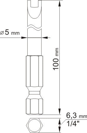 Ruuvikärkisarja 1/4", 2 kpl: NR4 X100MM; NR8 X100MM (YT-0498)