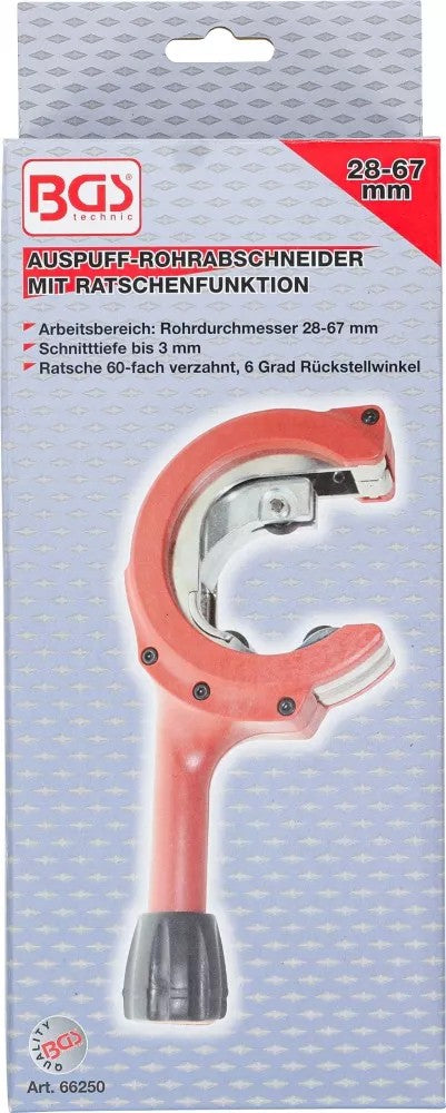 RATCHETING TUBE CUTTER FOR EXHAUST PIPES | 28 - 67 MM (66250)