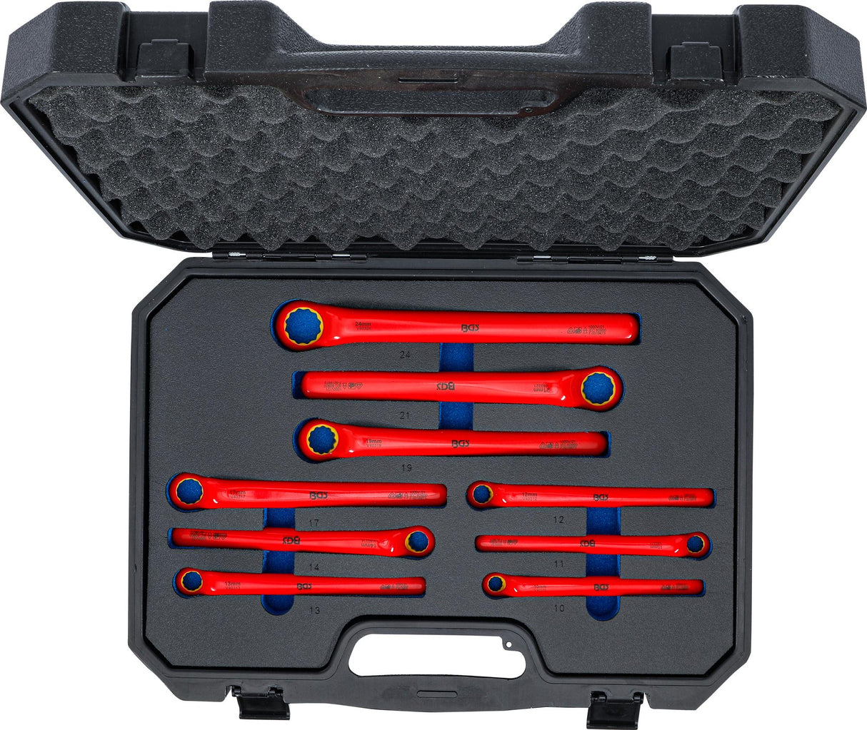 VDE SINGLE END RING SPANNER SET | DEEP OFFSET ENDS | 10 - 24 MM | 9 PCS. (72035)