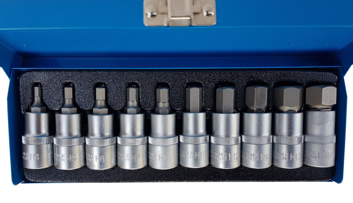 PRESSED BIT SET | 12.5 MM (1/2") | HEX H4-H19 | 10 PCS. (KR122010D)