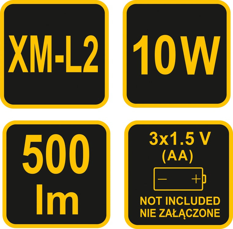 FLASHLIGHT 10W, 155X65MM (88560)