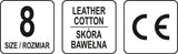 LEATHER ASSEMBLY GLOVES SIZE 8 RED (YT-746418)
