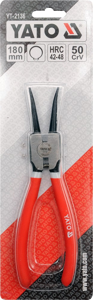CIRCLIP PLIERS STRAIGHT EXTERNAL 180MM (YT-2136)