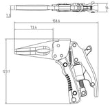 LOCKING LONG NOSE GRIP PLIERS | WITH PISTOL GRIP | 170 MM (7312)